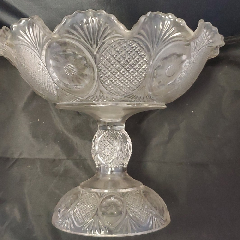 Vintage pressed glass compote